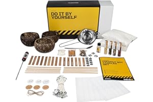 DIBYS DIY-Set Duft-Kerzen selber machen | Sojawachs-Kerzen selbst gießen für Kinder & Erwachsene | Set mit Düften, Farben & Kokosnussschalen | Schöne Geschenk-Idee zum Geburtstag & zu Ostern