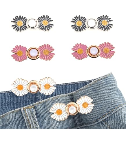 Bekecidi 4 paar strik jeans knoopspelden, afneembare broek versteviging taille verstelbare gesp draai knopen geen naaien taille verstelclips voor losse jeans