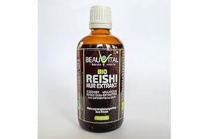 BEAUVITAL Bio Reishi Extrait liquide Ganoderma lucidum par double extraction en glycérine, 100 ml