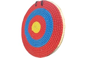 YAJEXUN Archery Targets - Solid Archery Target Traditional Bow Arr-ow Target, Hand-made Straw Round Archery Target Stand, Shooting Bow Coloured Rope Target Face For Kids Youth Adult Archery Hunting Practice