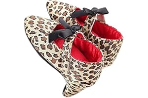 WERNZATT Newborn Baby Girls Princess Shoes Bowknot Soft Sole Crib Shoes with High Heels First Walkers