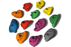ALPIDEX 12 Presas De Escalada L | Presas con Asas | Superficies Texturadas | Tamaño L | Socavones Profundidad Media | Piedras Escalada | Formas Variadas Colores