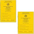 2 x Vaccination Book Vaccination Certificate – International Vaccination Certificate for Babies, Children, Teenagers, Adults with Extra Covid-19 Page – Edition 2021