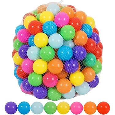 KiddyMoon Plastic Balls For Children 6cm Color Certified, White, 300 Balls/6cm