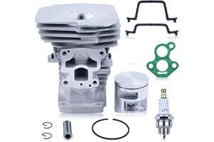 Gubeter Kit de Piston de Cylindre pour Husqvarna 435 440E 135 140 Jonsered CS2240 tronçonneuse 504735101 Joint de Cylindre Joint de Carburateur Bougies d'allumage