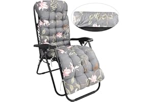 wawofun 170x53cm Long Sun Lounger Cushion Pads, Garden Lounger Cushion Recliner Cushions for Travel Holiday Garden Indoor Outdoor (Style D)