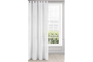 EUROFIRANY Firanka gładka, firana przezroczysta z woalu, 1 szt., do sypialni, salonu, kuchni, pokoju dziennego, elegancka, klasyczna, lekka, zwiewna