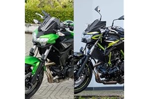 FAYEDENICY Motorrad Touring Windschutzscheibe Front Flyscreen Verkleidung Airflow Windabweiser Visierschutz für Z650 Z650 Z 650 Zubehör 2020 2021 2022 2023 20-23 (Rauch)