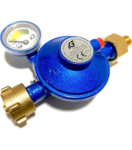 Riduttore Di Pressione Gas ROEDER Per Camper/Caravan - 30 Mbar, Con Tubi Da 40 Cm (8 E 10 Mm)