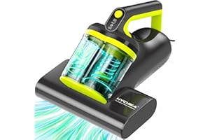 HYCHIKA BETTER TOOLS FOR BETTER LIFE HYCHIKA Aspirapolvere per materassi - 16kPa Battimaterasso Antiacaro con luce UV-C,ad ultrasuoni,60°C, aria calda,doppio ciclone, rimuove il 99,2% degli allergeni, per materassi, letti,divani