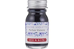 J.HERBIN Herbin 13777ST - Tintenflakon, parfümiert, ''Les subtiles'', ideal für Schreibfeder und Roller, 10 ml, 1 Stück, Violett mit Veilchen Duft