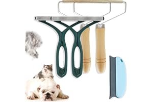 JUAJUA Pet Hair Remover, Portable Dog Cat Hair Remover, Lint Remover, Reusable Pet Hair Removal Tool, Lint Shaver Cleaner Pro, Carpet Scraper for Couch Furniture, Blanket, Clothing, Carpet, Rugs
