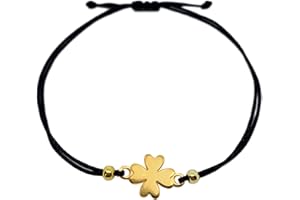 Selfmade Jewelry Bransoletka damska z koniczyną ręcznie robiona bransoletka na szczęście z koniczyną regulowany rozmiar wraz z opakowaniem prezentowym