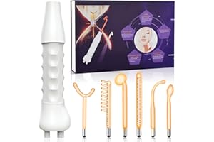 ‎IKLESTAR Hochfrequenzstab Gesicht, iklestar Hochfrequenz-Gesichtsmaschine Kit mit 6 Neonstäben für Hautverjüngung, Faltenentfernung, Gesichtsmassagegerät