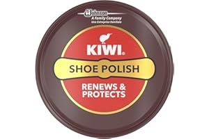 Kiwi Shoe Polish, Renew, Protect & Nourish Leather Shoes, Dark Tan, 40 G , Pack of 1