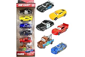 SWZY 6 Pcs Car Toys,Racing Car Toy Set, Racing Car Mini Alloy Race Car Truck Figure Set,Car Movie Character Toy Kids Birthday Party Gift For Boys Girls