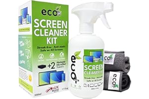 Ecomoist Natural Screen Cleaner 500ml with Fine Microfiber Towel For LCD TFT Plasma Computer Laptop