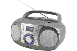 soundmaster SCD1800TI DAB+ Digital Radio FM Boombox with CD MP3 Bluetooth Streaming USB Connection