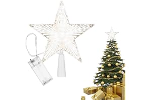 SHENGRUILI Weihnachtsbaum Stern,LED Stern Weihnachtsbaum Topper,Weihnachtsbaumspitze Topper Star,Funkelnden Sterne,Topper Lichter,Baumkronen Lampe,Weihnachtsbaumspitze Dekoration,Weihnachten Dekoration LED
