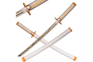 ACTASITEMS Japanisches Anime Cosplay Requisit Dämonentöter Holzschwert - 78cm, Katana-Agatsuma Zenitsu