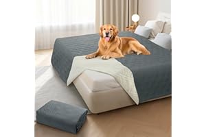 PICK FOR LIFE wasserdichte Hundedecke,172x208cm rutschfeste Hundedecken als Schutz für Sofa & Bett Waschbare Haustierdecke, ideal für große, kleine Hunde