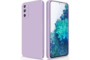 ‎GIIYOON GiiYoon Liquid Silikonowe Etui Kompatybilne z Samsung Galaxy S20 FE, Miękką Wyściółką Wewnętrzną z Mikrofibry, Ochrona Aparatu 360 Stopni, Osłona Odporna na Uderzenia(Fioletowe)