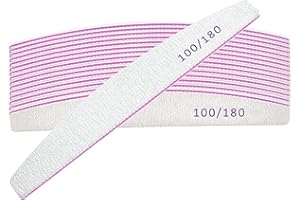 FRENDOUR Nail Files, 16pcs Professional Nail Files, 100/180 Grit Double-Sided Emery Board Nail File Set, Washable Nail Files Tools for Manicure (Grey)
