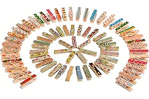 INCNMAD Mollettine Legno Piccole 100 Pezzi 3.5 cm Mini Mollette Decorative Naturali Clip Mollette da Bucato per Appendere Foto, Artigianale, Domestica Visualizzazione di Foto