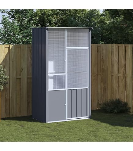 Voliera Esterna Per Uccelli - Gabbia Acciaio Zincato 215x78x200 Cm Per Pappagalli E Uccellini - Foto 6