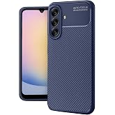 CONSTRAIN - Samsung Galaxy A36 5G ile uyumlu Kamera Korumalı (Karbon Tasarım) Koruyucu L&uuml;x Silikon Kılıf - Lacivert