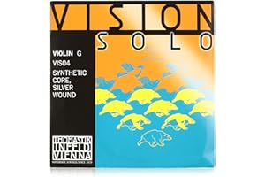 THOMASTIK-INFELD Cordes Thomastik Infeld Violon Vision Solo Noyau synthétique;Jeu 4/4 (VIS01/VIS02/VIS03/VIS04); Sol Argent filé