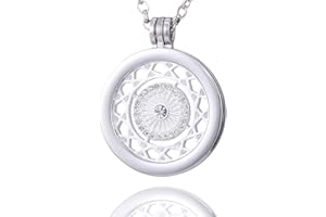 Morella Damen Halskette 70 cm Edelstahl und Anhänger mit Coin 33 mm in Schmuckbeutel