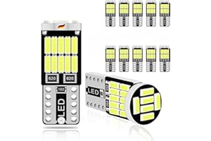 Astur Group Bombilla W5W LED Canbus Sin Error 26 LED 4014 SMD 6000K Super Brillantes 360° Visibilidad Fácil Instalación Luz LED Coche Interior y Matrícula Pack, Blanco (Pack 10 T10 Premium)