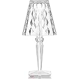Kartell Big Battery Lampada da Tavolo, Cristallo, 37,3 x 17 cm