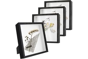 JMIATRY 4 Piezas marcos con profundidad 20 x 20 cm, marco con profundidad, Marco 3D con Profundidad, Marco de Fotos 3D para Rellenar para Manualidades DIY