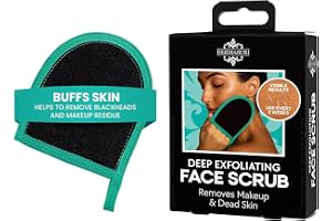 Dermasuri – Djupverkande Ansiktsskrubbhandske – Koreansk Exfoliering för Torr och Fuktig Hud – Tar Bort Döda Hudceller och Or