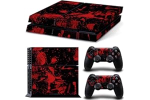DOTBUY-SHOP DOTBUY PS4 Skin Aufkleber Sticker Design Folie schützende Haut Schale für Sony Playstation 4 Konsole und 2 Dualshock Controller (Dark Blood)