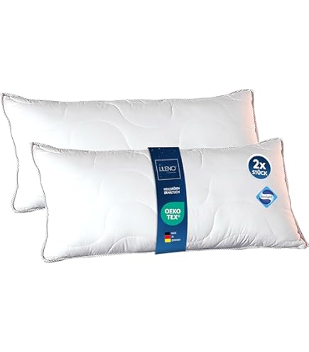 WENDRE Ademend Kussen Set van 2 40x80 cm - Zacht, 100% Katoen