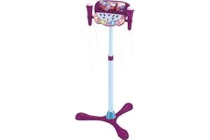 Lexibook, Die Eiskönigin, Leuchtender Lautsprecher auf Ständer für Kinder, musikalisches Spiel, verstellbare Höhe, Lichteffekte, 2 Mikrofone inklusive, MP3-Stecker, Aux-in Kabelstecker, lila, S160FZ