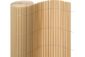 Ventanara® Sichtschutzmatte PVC Sichtschutzzaun Sichtschutz Windschutz für Garten Balkon Terrasse (120 x 500 cm, Bambus)