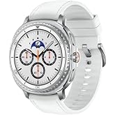 Samsung Galaxy Watch8 Classic (46mm Bluetooth, White) with 3nm Processor | Dual GPS | Sapphire Glass & Stainless Steel | 5ATM & IP68 | BP, ECG, IHRN &