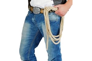 FIESTAS GUIRCA | Cuerda de Vaquero Viejo Oeste (185 cm) - Accesorio para Disfraz de Cowboy del Wild West y Fiestas Temáticas de Texas - para Halloween, Carnaval y Cosplay