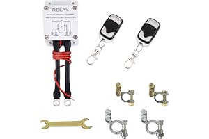 WOODGUILIN Remote Autobatteri Trennschalter Funk, 200A Batterie Trennschalter 12 V, Batterietrennschalter Funk DC12 V, für Autos,Trucks,Pumpen,Wechselrichter,Schwere Geräte,usw.(PVC Box)