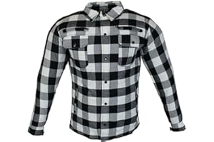 ALPHA SPEEDS Motorradhemden Biker Hemdjacke Wasserdicht & Winddicht Motorrad Kariertes Hemd mit Protektoren Jacke Flanell Lumber Aramid