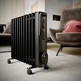 Voltomat 2500W 11 Dilim Yağlı Radyat&ouml;r Petek Gibi Kalorifer Elektrikli Isıtıcı Yanan Siyah