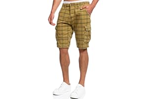 Indicode Uomini Monroe Cargo Shorts | Bermuda Pantaloncini Cargo Inclusa Cintura in Cotone