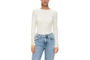 QS Geripptes Longsleeve im Slim Fit