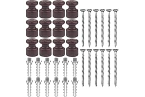 OASHISU 12 piezas Aisladores de porcelana para instalación con cable trenzado textil, aisladores para cables trenzados, aislante de porcelana, marrón brillante, Ø18 mm, aisladores de cerámica vintage
