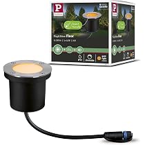 Paulmann Plug & Shine Set 3 Faretti Da Incasso A Pavimento LED, 2200K, IP67, Luce Calda Rispettosa Degli Insetti