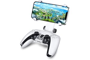 TNP PRODUCTS TNP PS5 Support de téléphone à pince réglable pour manette sans fil Sony PlayStation 5 PS5 Dual Shock pour iPhone 12 Pro, 12 Pro Max, 11, Xs, Xs Max, X, 8 Plus, 8, 7
